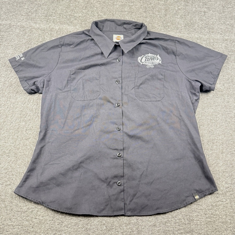 Raising Cane's Shirt Womens Large Post Malone PM Uniform Employee Button Up Cook